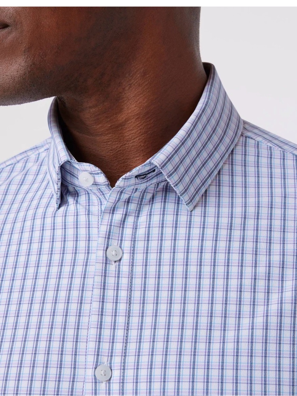 NWT Mizzen + Main Leeward Performance Dress Shirt XL Purple Blue Plaid Stretch
